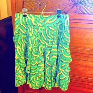 Turquoise Green Knee-Length Skirt (4)